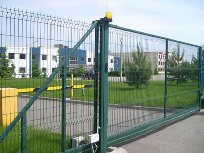 This is a welded wire gate of the community.