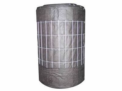 This is gray silt fence with welded wire mesh.